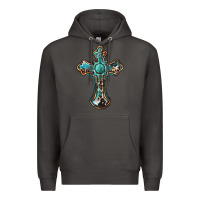 Smoke western cross Premium Hoodie - BarkalooDesign