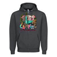 Smoke camping is my happy place Zipper Hoodie - RanaPortraitStore