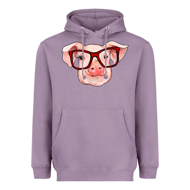 Pig With Red Glasses Heavyweight Hoodie by RanaPortraitStore | Teevron