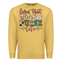 Antique Gold livin' that nurse life Premium Sweatshirt - FaDigitalArtStudio