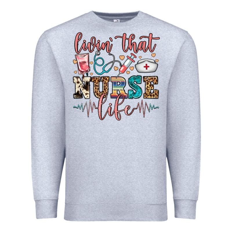 Livin' That Nurse Life Premium Sweatshirt by FaDigitalArtStudio | Teevron