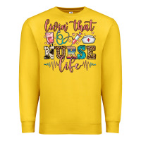 Lemon livin' that nurse life Premium Sweatshirt - FaDigitalArtStudio