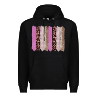 Black pink glitter leopard brushstroke background Premium Hoodie - RanaPortraitStore