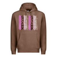 Chestnut pink glitter leopard brushstroke background Premium Hoodie - RanaPortraitStore