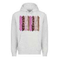 Dove Grey pink glitter leopard brushstroke background Premium Hoodie - RanaPortraitStore