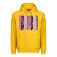 Lemon pink glitter leopard brushstroke background Premium Hoodie - RanaPortraitStore