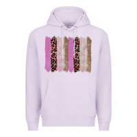 Lilac pink glitter leopard brushstroke background Premium Hoodie - RanaPortraitStore