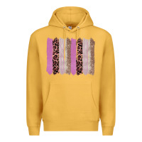 Mustard pink glitter leopard brushstroke background Premium Hoodie - RanaPortraitStore