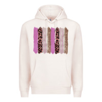 Pale Pink pink glitter leopard brushstroke background Premium Hoodie - RanaPortraitStore