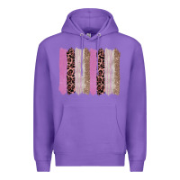 Purple pink glitter leopard brushstroke background Premium Hoodie - RanaPortraitStore