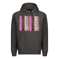 Smoke pink glitter leopard brushstroke background Premium Hoodie - RanaPortraitStore