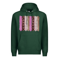 Sports Green pink glitter leopard brushstroke background Premium Hoodie - RanaPortraitStore