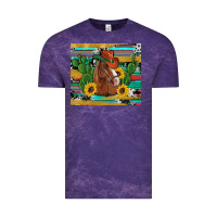 Cloud Purple western horse cowboy hat cactus sunflowers glitter cowhide serape turq Vintage Tee - Artiststas