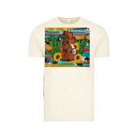 Vintage Arctic western horse cowboy hat cactus sunflowers glitter cowhide serape turq Vintage Tee - Artiststas