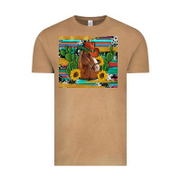Vintage Camel western horse cowboy hat cactus sunflowers glitter cowhide serape turq Vintage Tee - Artiststas