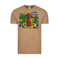 Vintage Coffee western horse cowboy hat cactus sunflowers glitter cowhide serape turq Vintage Tee - Artiststas