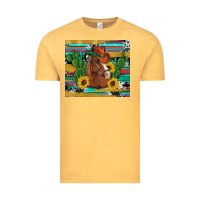 Vintage Mustard western horse cowboy hat cactus sunflowers glitter cowhide serape turq Vintage Tee - Artiststas