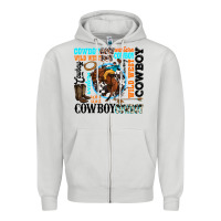 Dove Grey western cowboy wild west Zipper Hoodie - texasbilliewilder