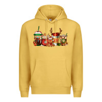 Antique Gold Reindeer Christmas Coffee Cups Premium Hoodie - Jasminsmagicworld