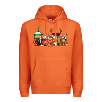 Carrot Reindeer Christmas Coffee Cups Premium Hoodie - Jasminsmagicworld