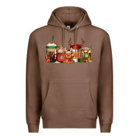 Chestnut Reindeer Christmas Coffee Cups Premium Hoodie - Jasminsmagicworld