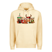 Pina Colada Reindeer Christmas Coffee Cups Premium Hoodie - Jasminsmagicworld