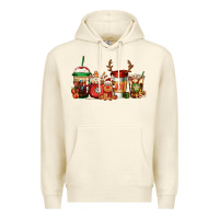 Sandshell Reindeer Christmas Coffee Cups Premium Hoodie - Jasminsmagicworld