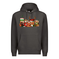 Smoke Reindeer Christmas Coffee Cups Premium Hoodie - Jasminsmagicworld