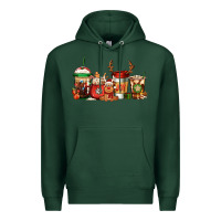 Sports Green Reindeer Christmas Coffee Cups Premium Hoodie - Jasminsmagicworld