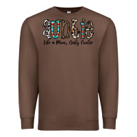 Chestnut auntie  like a mom, only cooler Premium Sweatshirt - CowhideDigitalArt