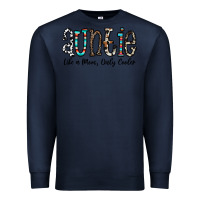 Navy auntie  like a mom, only cooler Premium Sweatshirt - CowhideDigitalArt