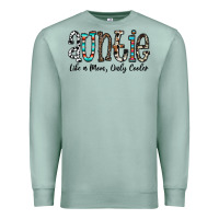 Seafoam auntie  like a mom, only cooler Premium Sweatshirt - CowhideDigitalArt
