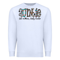 White auntie  like a mom, only cooler Premium Sweatshirt - CowhideDigitalArt