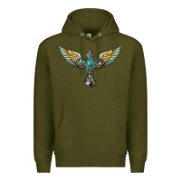 Army Green western cross wings Premium Hoodie - BarkalooDesign