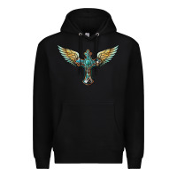 Black western cross wings Premium Hoodie - BarkalooDesign