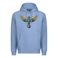 Colony Blue western cross wings Premium Hoodie - BarkalooDesign