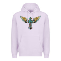 Lilac western cross wings Premium Hoodie - BarkalooDesign
