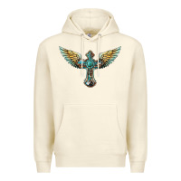 Sandshell western cross wings Premium Hoodie - BarkalooDesign