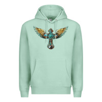 Seafoam western cross wings Premium Hoodie - BarkalooDesign