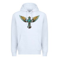 White western cross wings Premium Hoodie - BarkalooDesign
