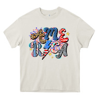 Cream America Heavy Core Tee - CowhideDigitalArt