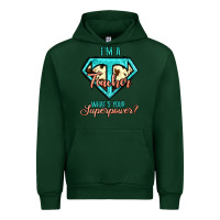Forest Green i'm a teacher what's your superpower cowhide Urban Hoodie - Jasminsmagicworld