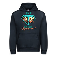 Navy i'm a teacher what's your superpower cowhide Urban Hoodie - Jasminsmagicworld