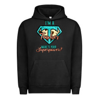 Pigment Black i'm a teacher what's your superpower cowhide Urban Hoodie - Jasminsmagicworld