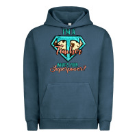 Pigment Midnight Navy i'm a teacher what's your superpower cowhide Urban Hoodie - Jasminsmagicworld