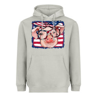Moon Dust american flag pig Heavyweight Hoodie - RanaPortraitStore