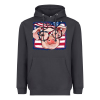 Smoke american flag pig Heavyweight Hoodie - RanaPortraitStore