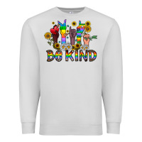 Dove Grey be kind Premium Sweatshirt - CowhideDigitalArt