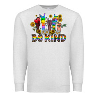 Oatmeal Heather be kind Premium Sweatshirt - CowhideDigitalArt
