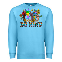 Ocean Blue be kind Premium Sweatshirt - CowhideDigitalArt